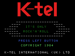 It's Only Rock and Roll title screen for Colecovision